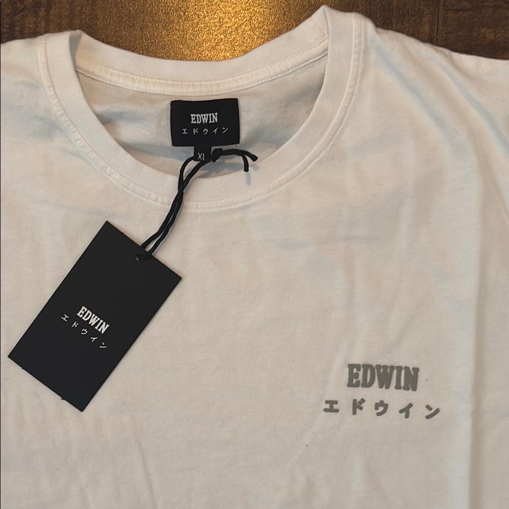EDWIN White Men's T-Shirt, XL - Picture 2 of 4